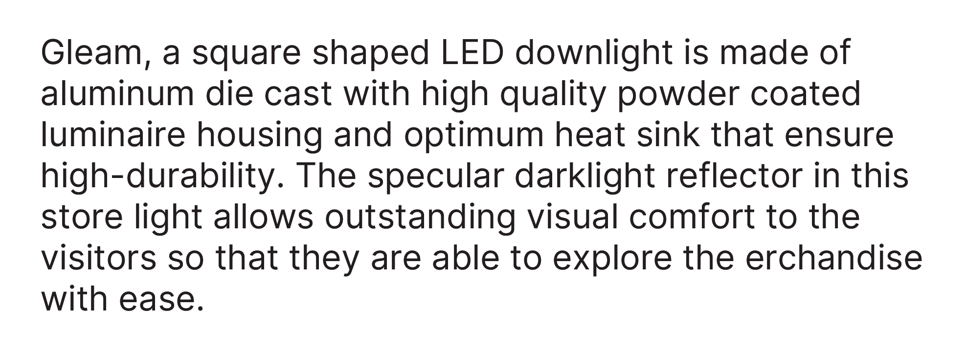 Gleam Description